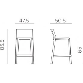 Стул полубарный Trill Stool Mini