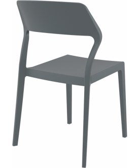 Стул пластиковый Snow темно-серый / темно-серый
