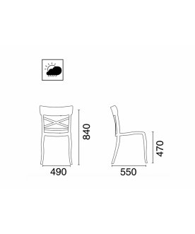 Стул пластиковый XSera-S желтый