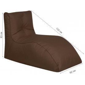 Шезлонг коричневый