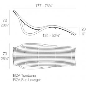 Лежак пластиковый Ibiza Basic