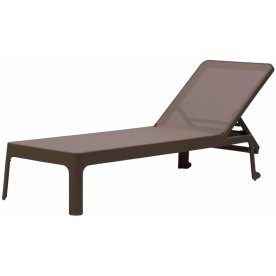 Шезлонг-лежак пластиковый Plano табак