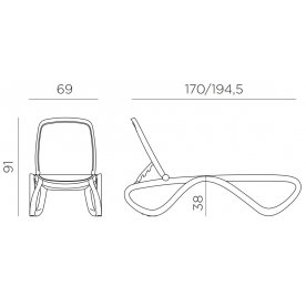 Шезлонг Omega