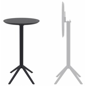 Стол пластиковый барный складной Sky Folding Bar Table 60 черный