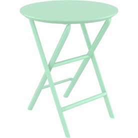 Стол пластиковый складной Helen Folding Table Ø60 опаловый зеленый
