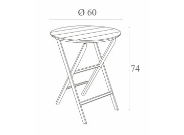 Стол пластиковый складной Helen Folding Table Ø60 опаловый зеленый