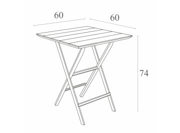 Стол пластиковый Helen Folding Table 60
