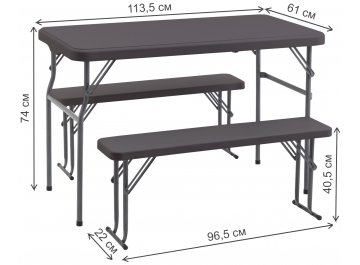 Стол с лавками Миралк