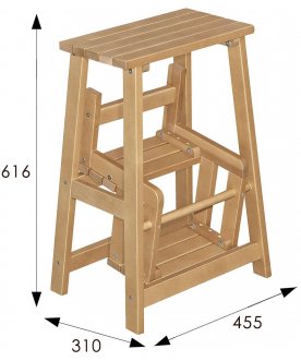 Деревянный табурет-стремянка Табурет-стремянка
