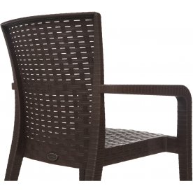 Пластиковое кресло Alberta Rattan Armchair Wide