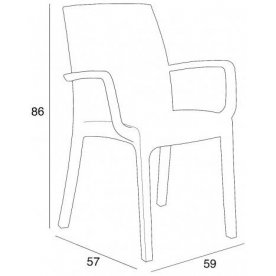 Пластиковое кресло BiRattan collection