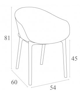 Пластиковое кресло Sky