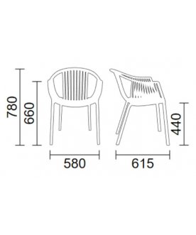 Пластиковое кресло Tatami