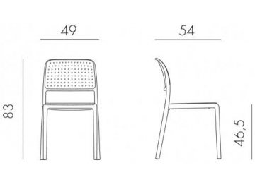 Пластиковый стул Bora Bistrot