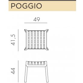 Табурет пластиковый Poggio антрацит