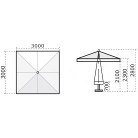 Зонт профессиональный Palladio Standard