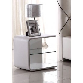 Тумба прикроватная Eduardo белая   - Уцененный экземпляр