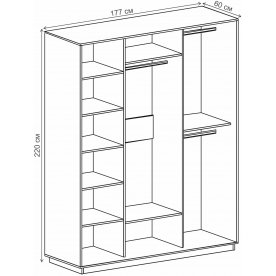 Шкаф-купе Леон-2 1770 Прага