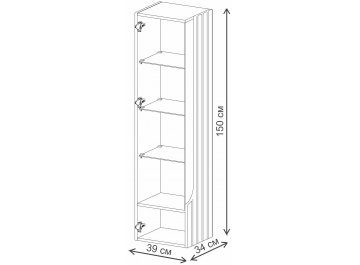 Шкаф навесной Лоренсо МН-043-02