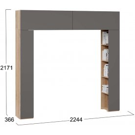 Шкаф навесной Порто СМ-393.21.022