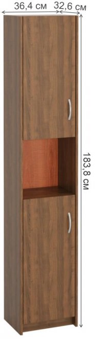 Шкаф Милана-16 левый орех