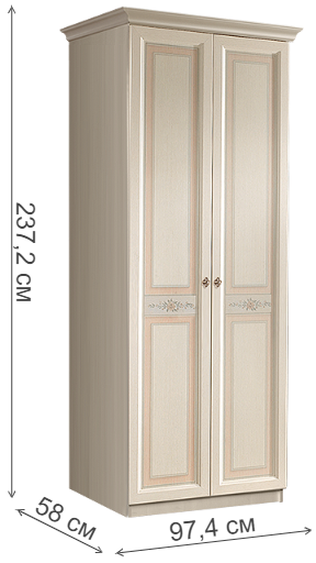Шкаф Анна АНМ-2 штрих