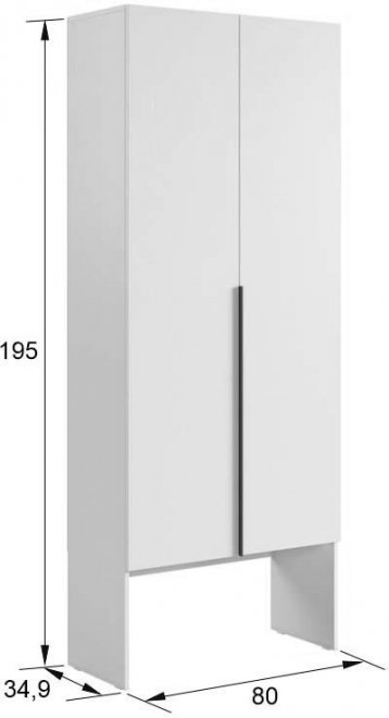 Шкаф Баско L800 К3 кашемир с полкой