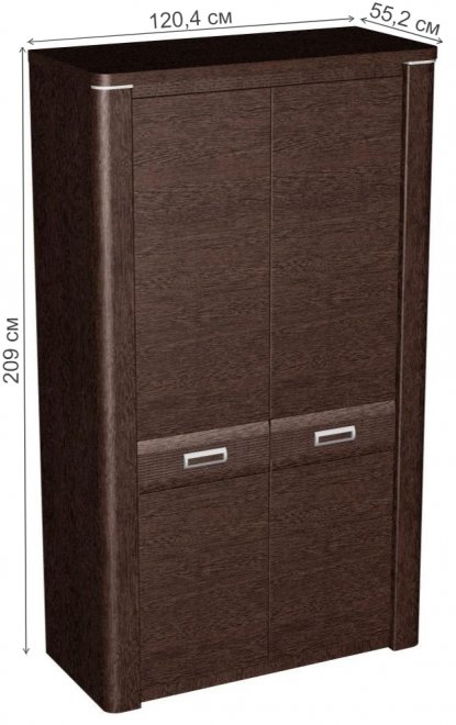 Шкаф двухдверный Магнолия ГМ-1 дуб венге