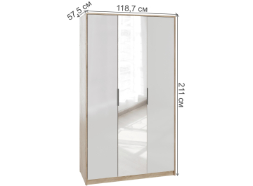 Платяной шкаф Фодик дуб сонома / белая аляска