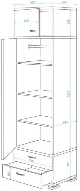 Шкаф КС-15 Ш шамони
