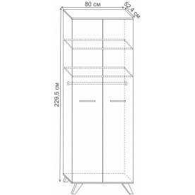 Шкаф Лаэль Сканди 80