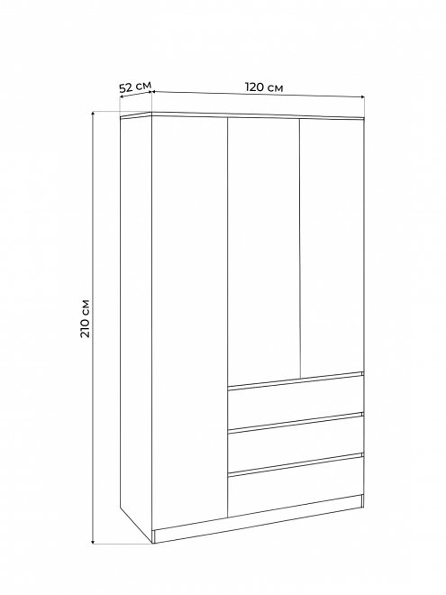 Шкаф Мадера ШМ 1200 лдсп белый