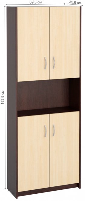 Шкаф Милана-15 венге / дуб молочный