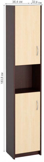 Шкаф Милана-16 левый венге / дуб молочный