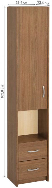 Шкаф Милана-18 левый ясень темный