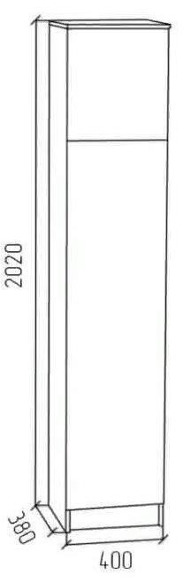 Шкаф ПРС3 цемент светлый