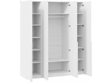 Распашной шкаф Порто СМ-393.07.110 белый жемчуг / белый софт