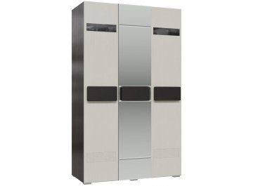 Шкаф для одежды Престиж 132 жемчужный лен / венге