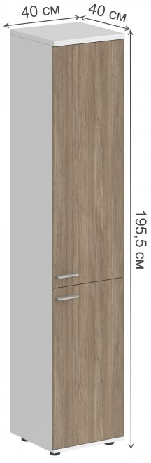 Шкаф SG.802.WH.OD.OD.R белый / дуб темный