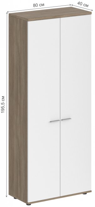 Шкаф SG.821 дуб темный / белый