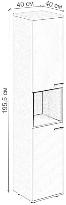 Шкаф SG.846 левый дуб темный