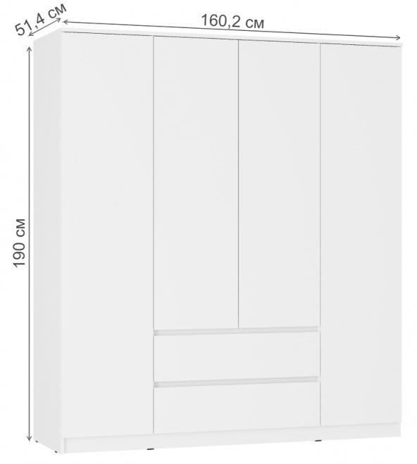 Шкаф Симпл ШК-13 белый