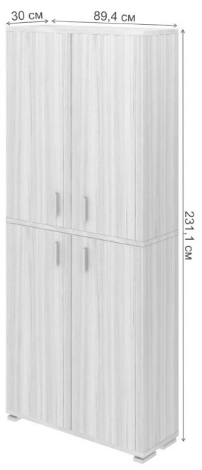 Шкаф Феланта-30-3 ШБЕ шамони / белый