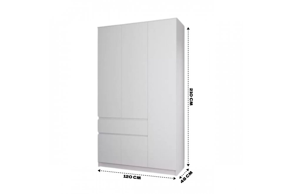 Шкаф Сура 120 белый ЛДСП
