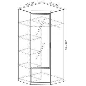 Шкаф угловой Ронда №309