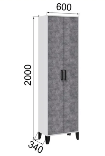 Шкаф Витра 60 белый / ателье светлое