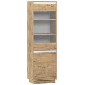 Витрина Virginia НМ 011.82 белый скандинавский / дуб бунратти