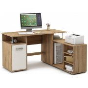 дуб сонома / белый