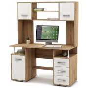 дуб сонома / белый