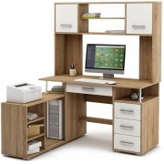 дуб сонома / белый